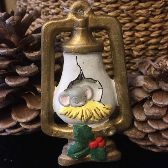 Trio of Handpainted Cute Christmas Mice Ornaments - Picture 9 of 12